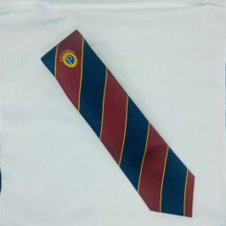 Past Chairman striped tie in Navy/Maroon