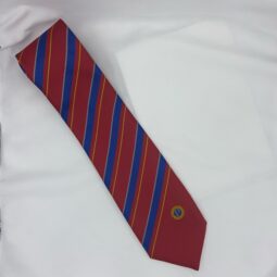 Member's striped tie in Scarlet/Blue