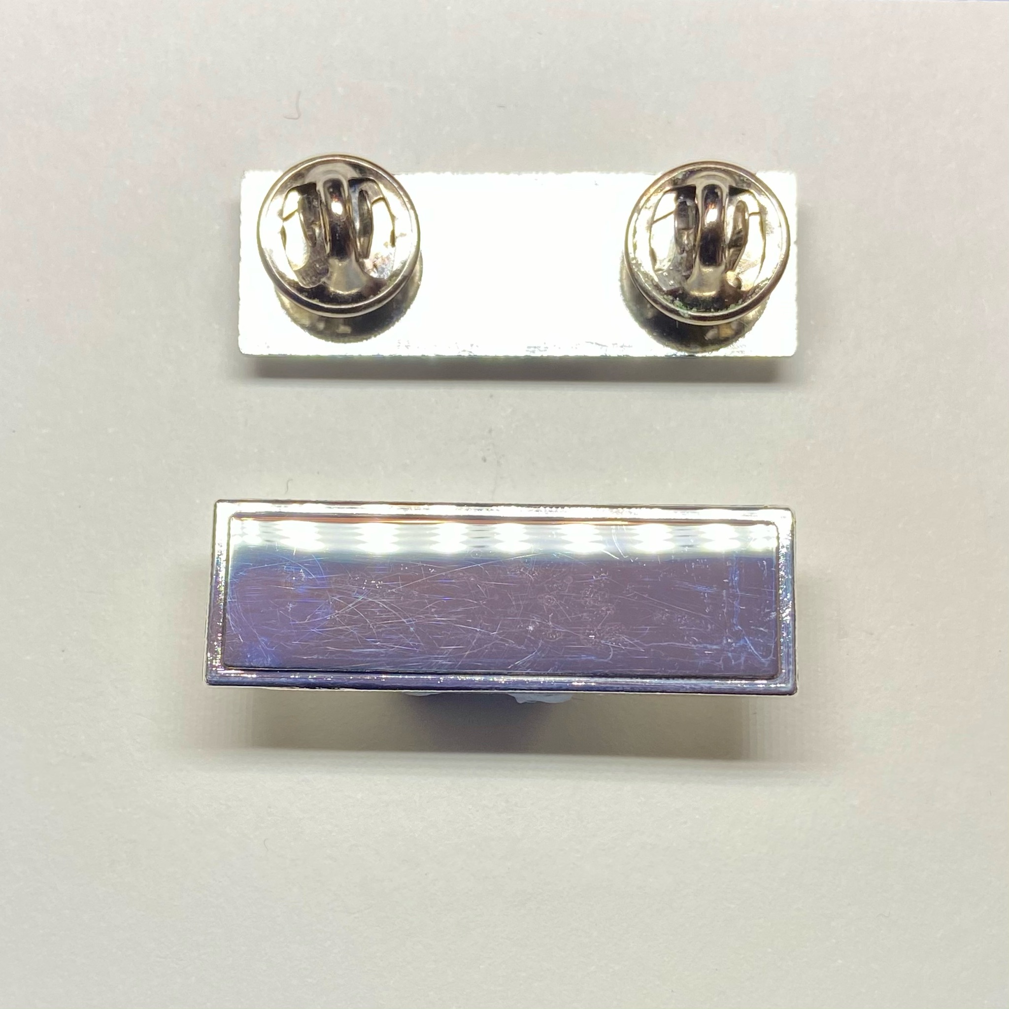 Collarette clutch back Silver finish 40mm x 14mm