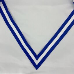 Collarette ribbon blue & white stripe