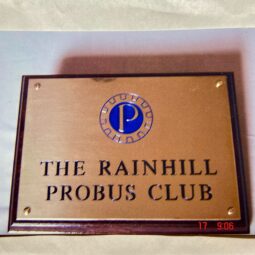 Probus Plaque Brass plate approx 5"x7"